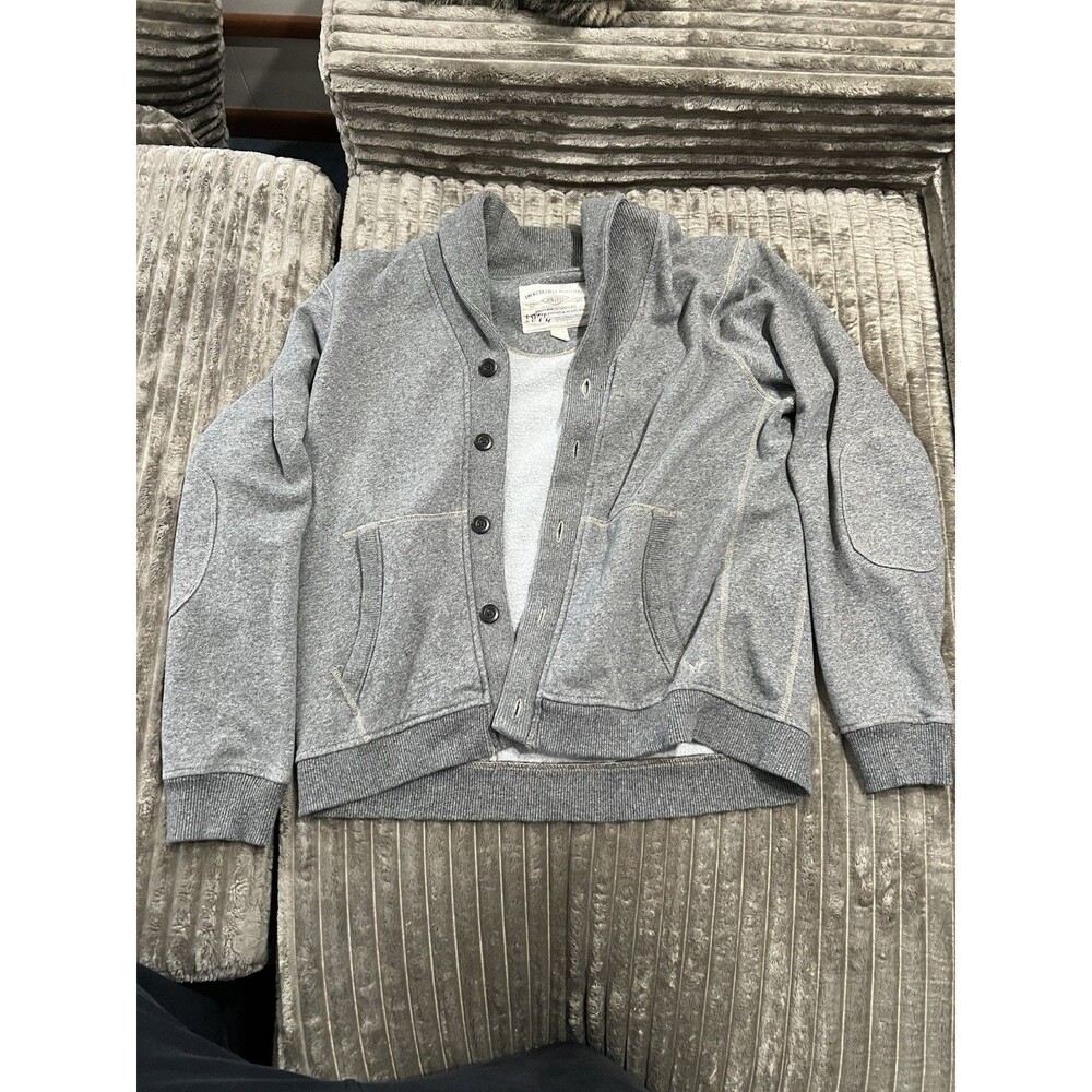 American Eagle Outfitters Vintage Womens Sweater Gray Button Up Large